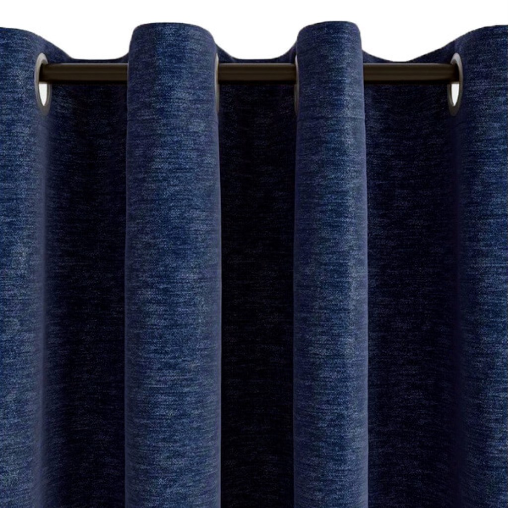 Κουρτίνα Σενίλ με Τρουκς Navy Blue Γαρύφαλλο 280x280 | Γαρύφαλλο - Λευκά Είδη